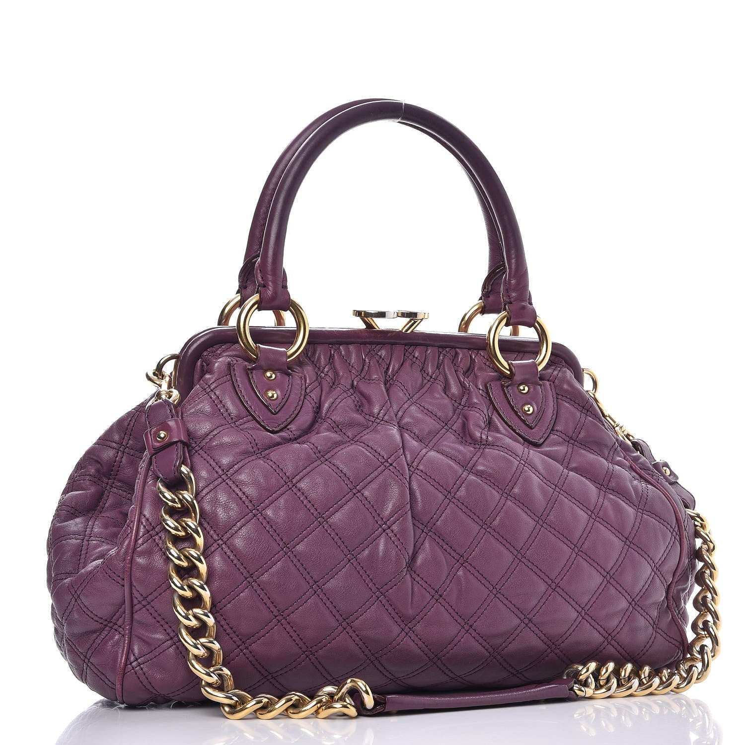 Marc Jacobs Calfskin Quilted Stam Purple 4 of 23