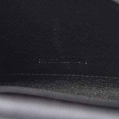 Saint Laurent Grain De Poudre Matelasse Chevron Monogram Chain Wallet Black 6 of 10