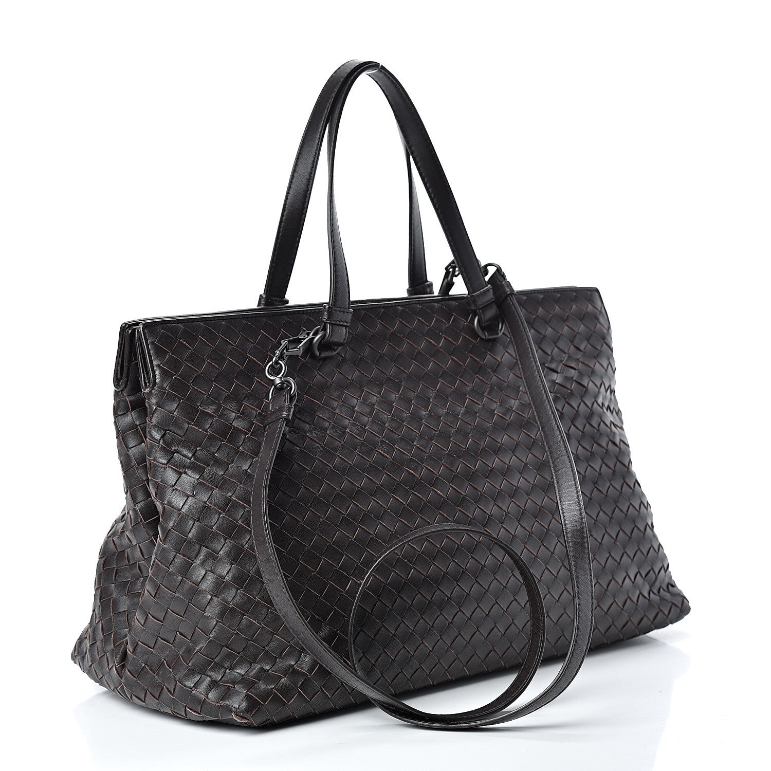 Bottega Veneta Nappa Intrecciato Large Top Handle Tote Ebano 2 of 13