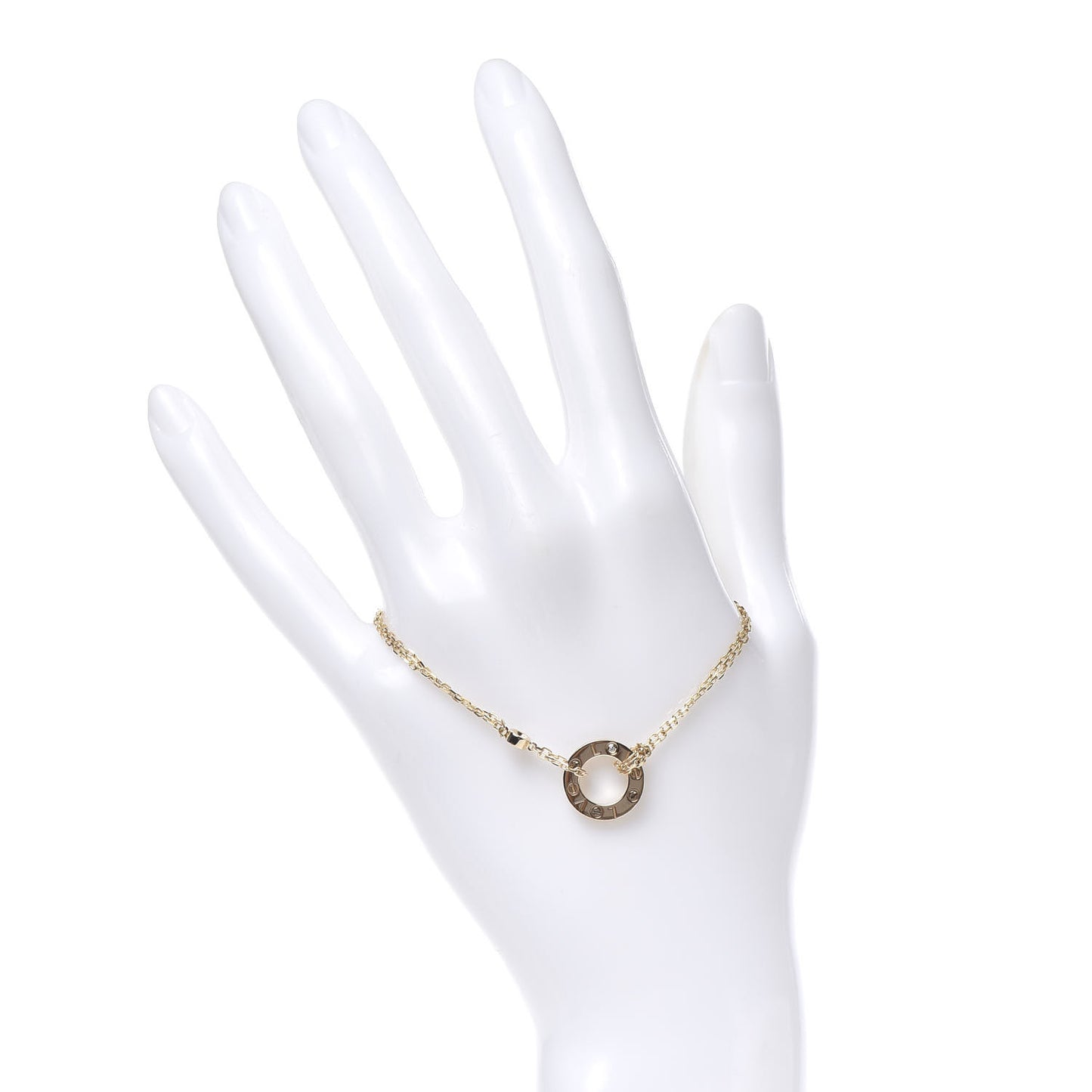 18K Yellow Gold Diamond LOVE Bracelet