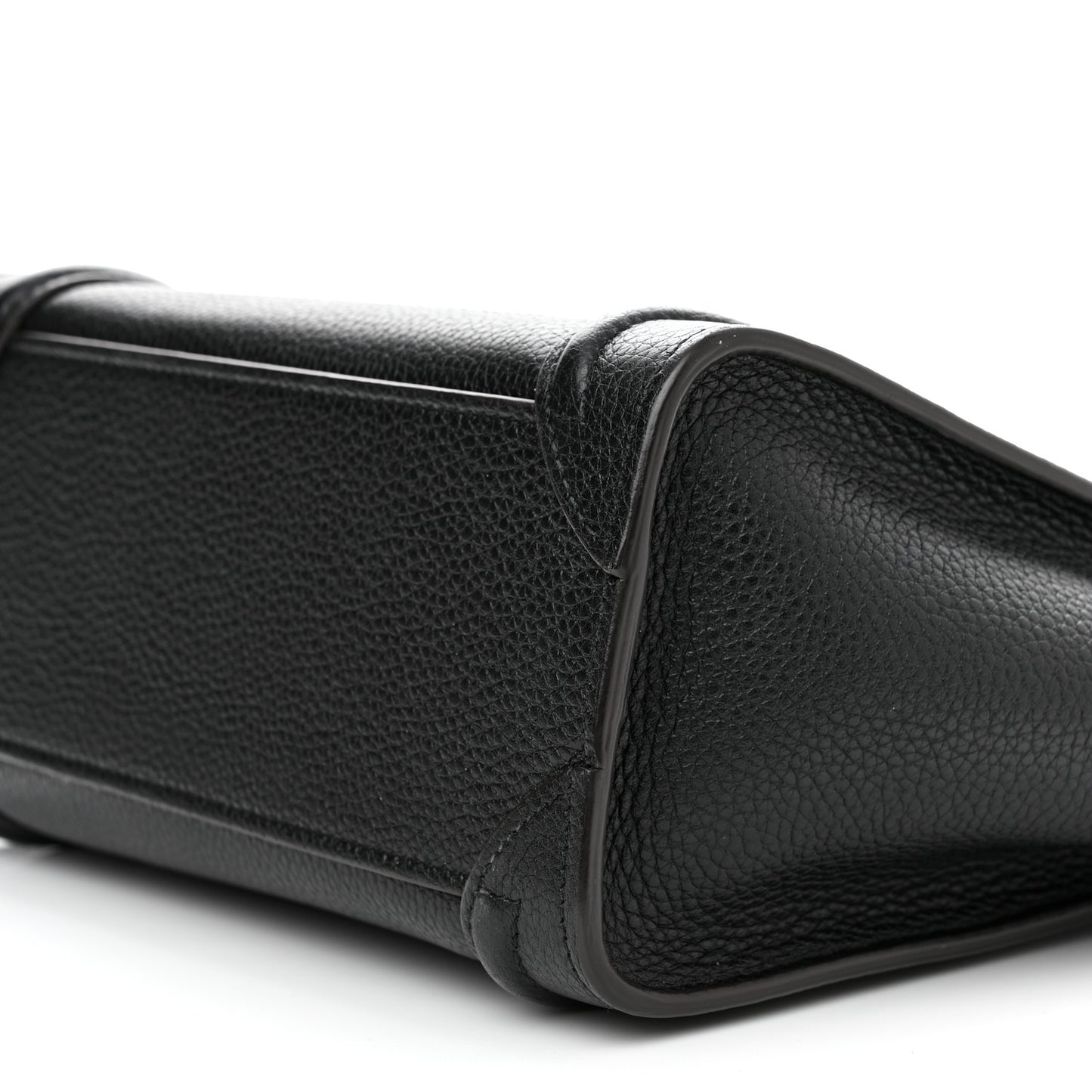 Drummed Calfskin Nano Luggage Black