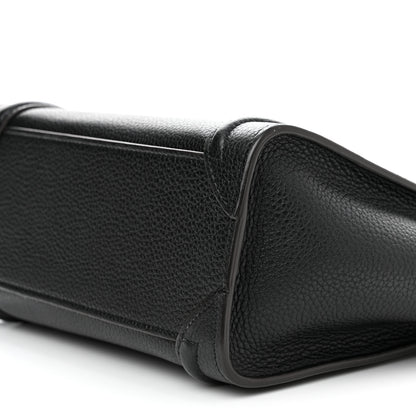 Celine Drummed Calfskin Nano Luggage Black 9 of 13