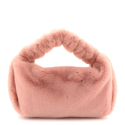 Alexander Wang Faux Fur Mini Scrunchie Bag Pink 1 of 11