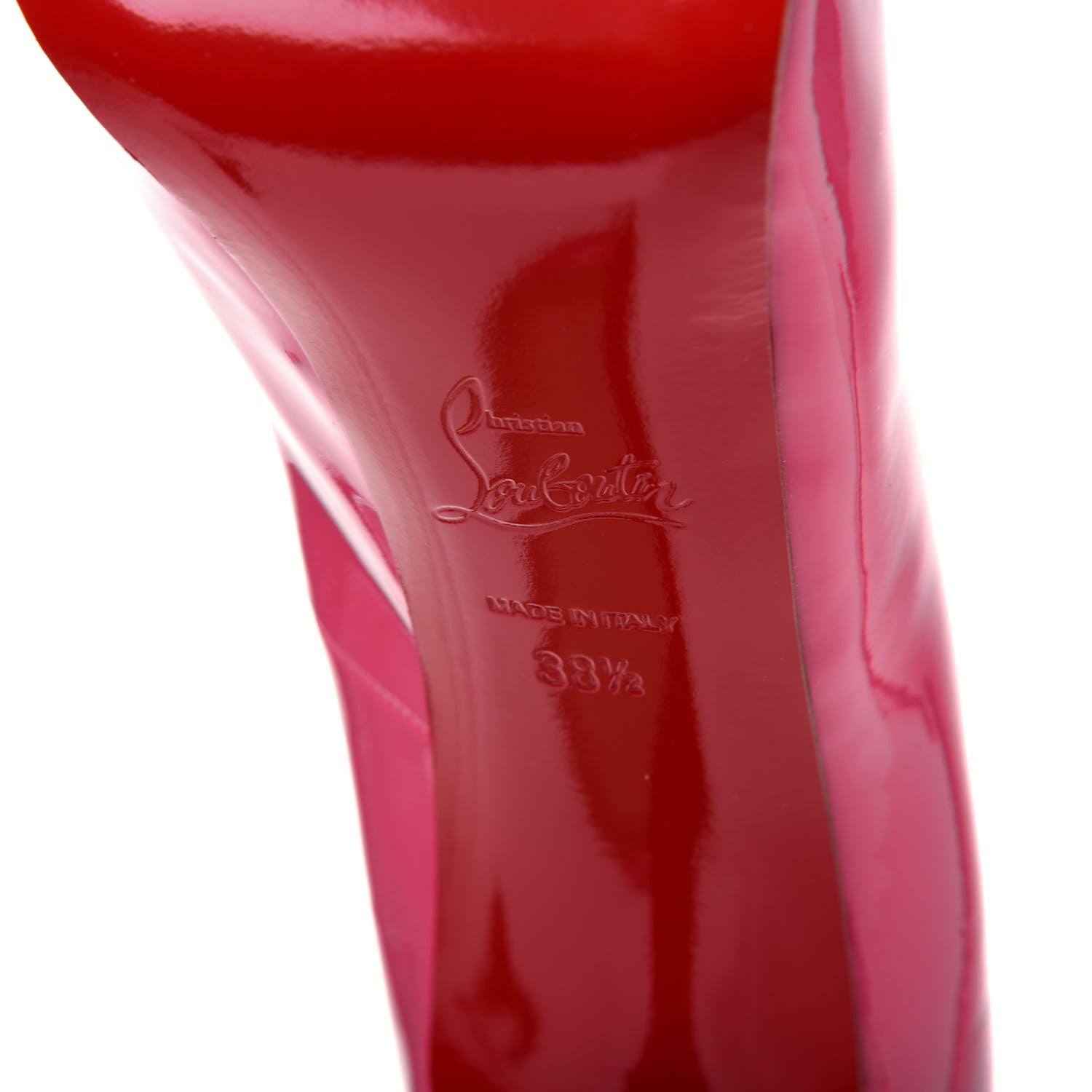 Christian Louboutin Patent New Very Prive 120 Pumps 38.5 Bon Bon 6 of 12