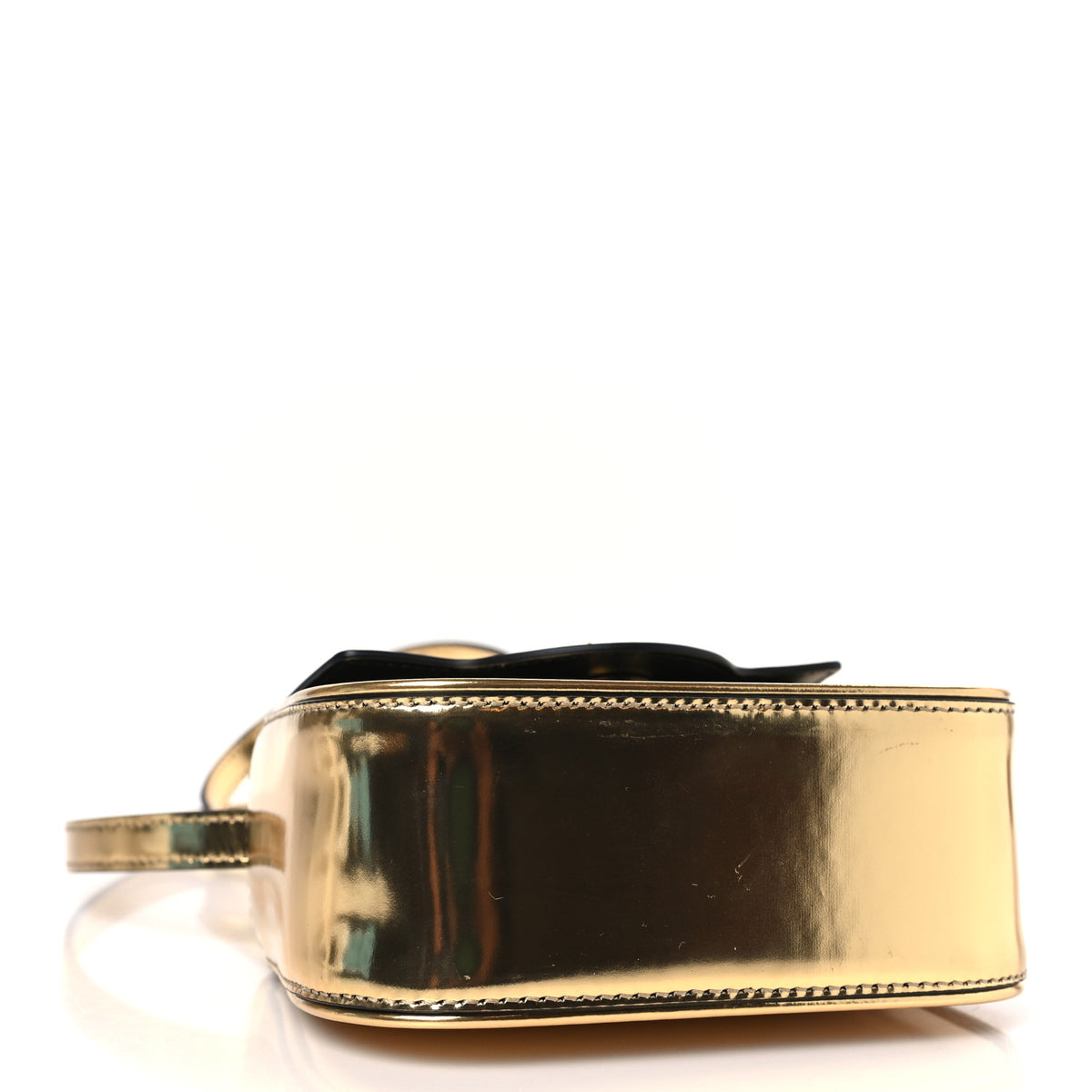 Metallic Calfskin Mini La Medusa Bag Gold
