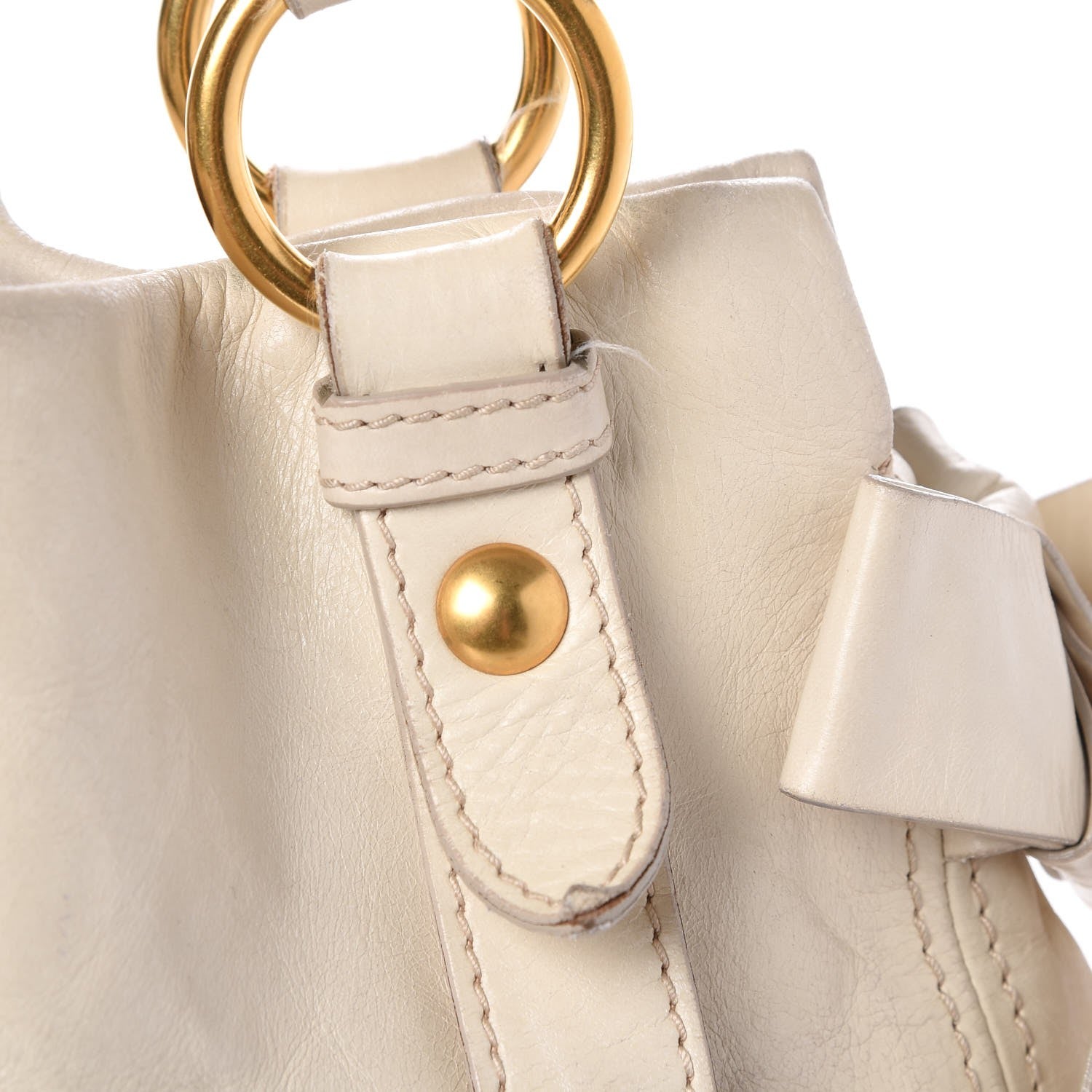 Miu Miu Vitello Lux Bow Bag Quarzo 14 of 20