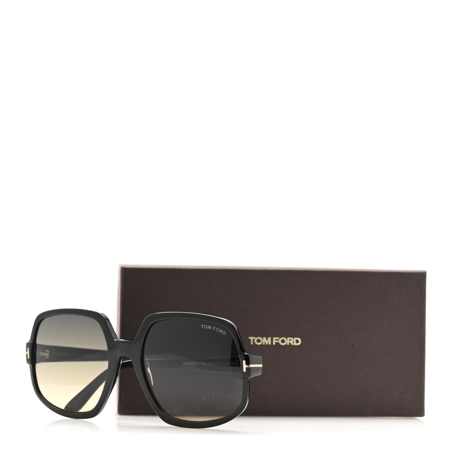 Acetate Delphine Sunglasses TF992 Black