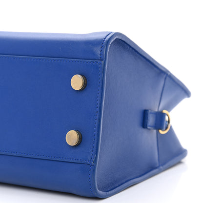 Saint Laurent Calfskin Monogram Baby Cabas Blue 9 of 13