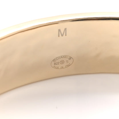 Chanel Metal Enamel Chanel Logo Cuff Bracelet M Pink 4 of 5
