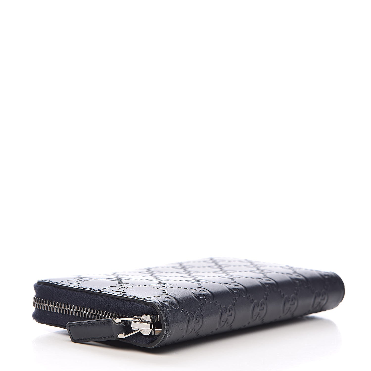 Gucci Guccissima Zip Around Wallet Blue 4 of 10