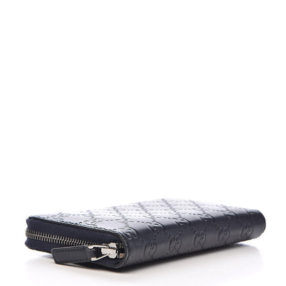 Gucci Guccissima Zip Around Wallet Blue 4 of 10