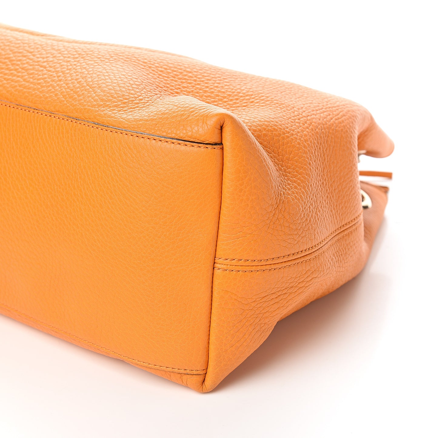 Pebbled Calfskin Medium Soho Chain Shoulder Bag Curcuma