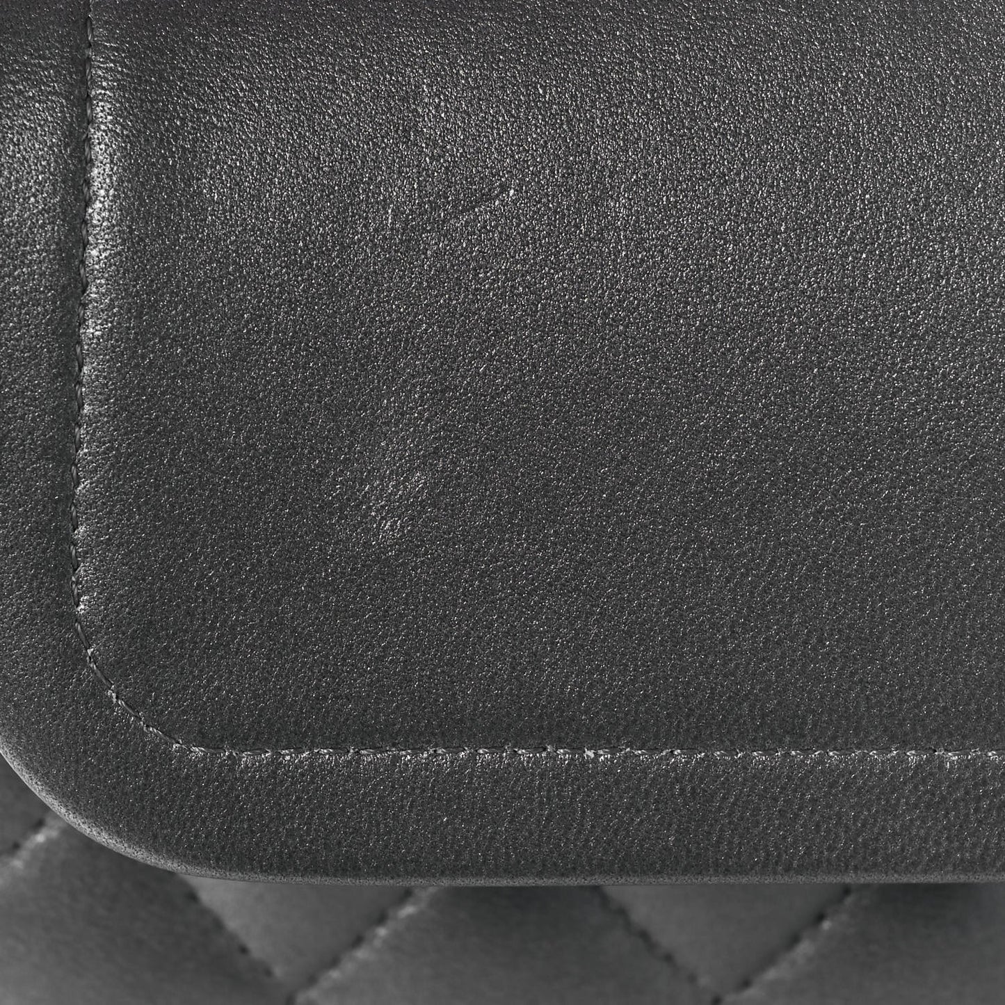 Metallic Lambskin Quilted Medium Double Flap Silver
