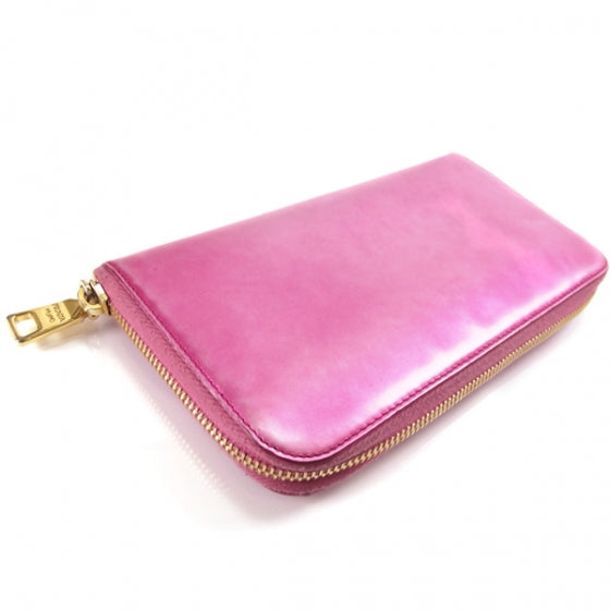 Prada Spazzolato Zip Wallet Pink 6 of 12