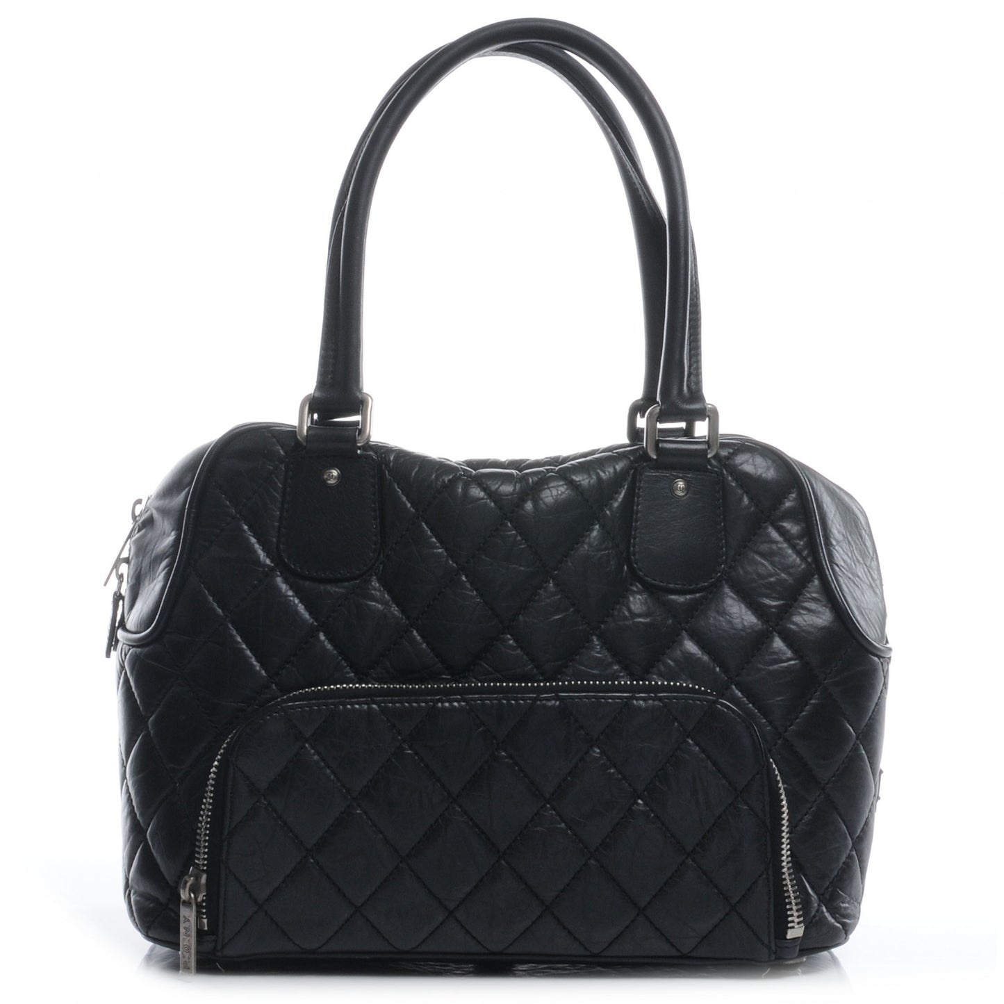 Distressed Lambskin Paris New York PNY Medium Travel Bag w Cover