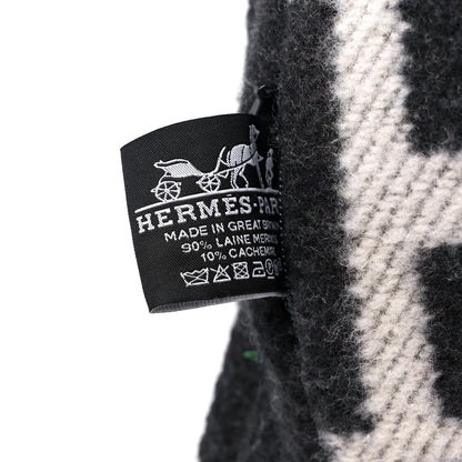 Hermes Wool Cashmere Avalon Pillow PM Ecru Gris Fonce 3 of 4