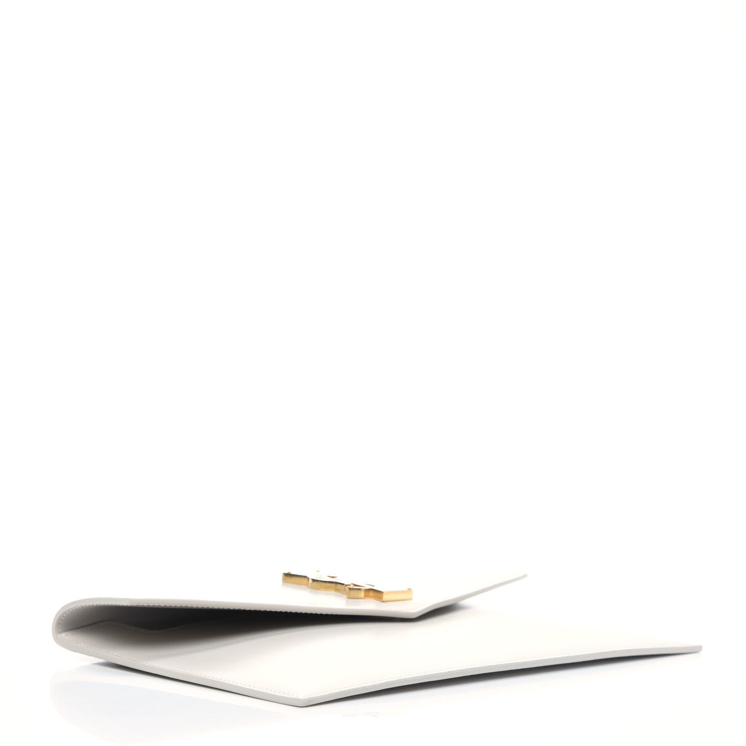 Saint Laurent Smooth Shiny Calfskin Uptown Pouch Crema Soft 4 of 9
