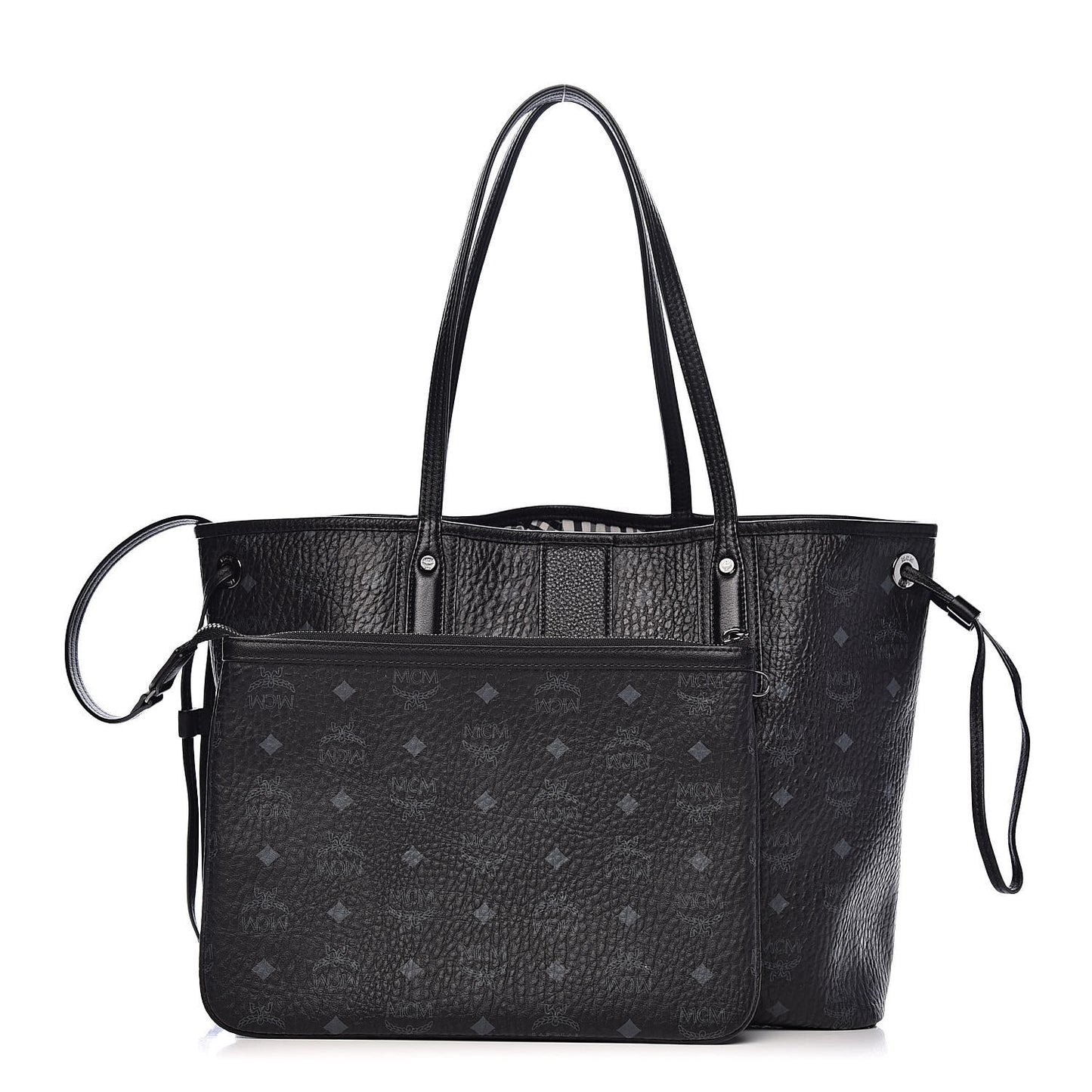 Visetos Medium Liz Reversible Shopper Tote Black