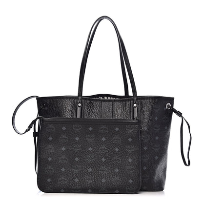 MCM Visetos Medium Liz Reversible Shopper Tote Black 1 of 17