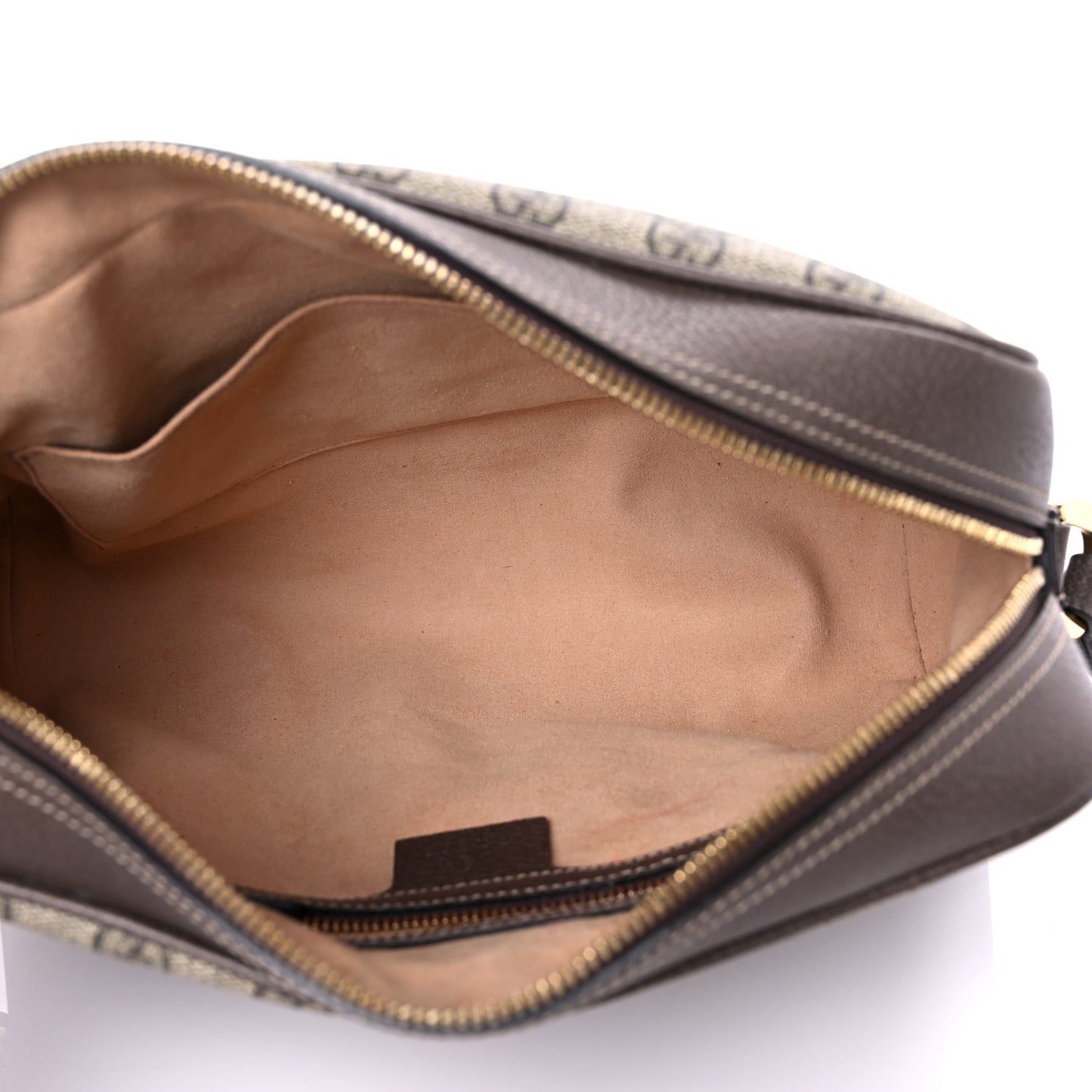 GG Supreme Monogram Web Small Ophidia Shoulder Bag Brown