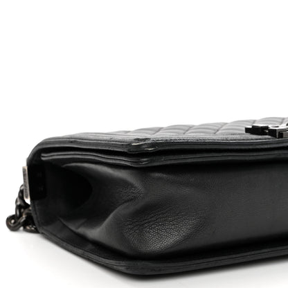 Chanel Calfskin Quilted Medium Boy Flap So Black 9 of 14
