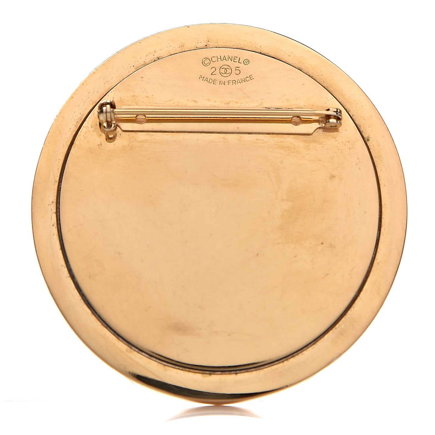 Large CC Brooch Gold
