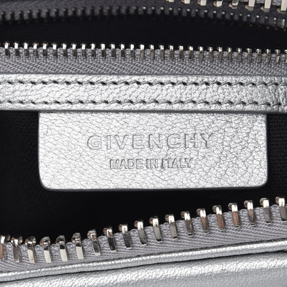 Givenchy Metallic Sugar Goatskin Mini Antigona Silver 8 of 9