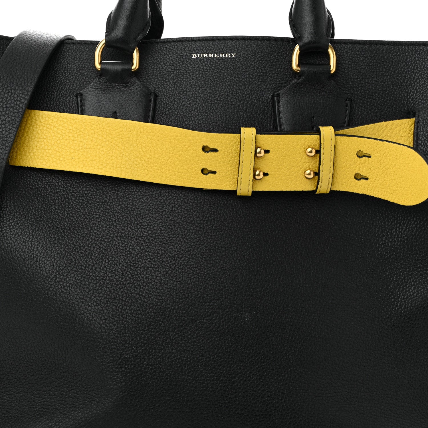 Burberry Marais Calfskin Medium Belt Bag  Black Yellow 9 of 12