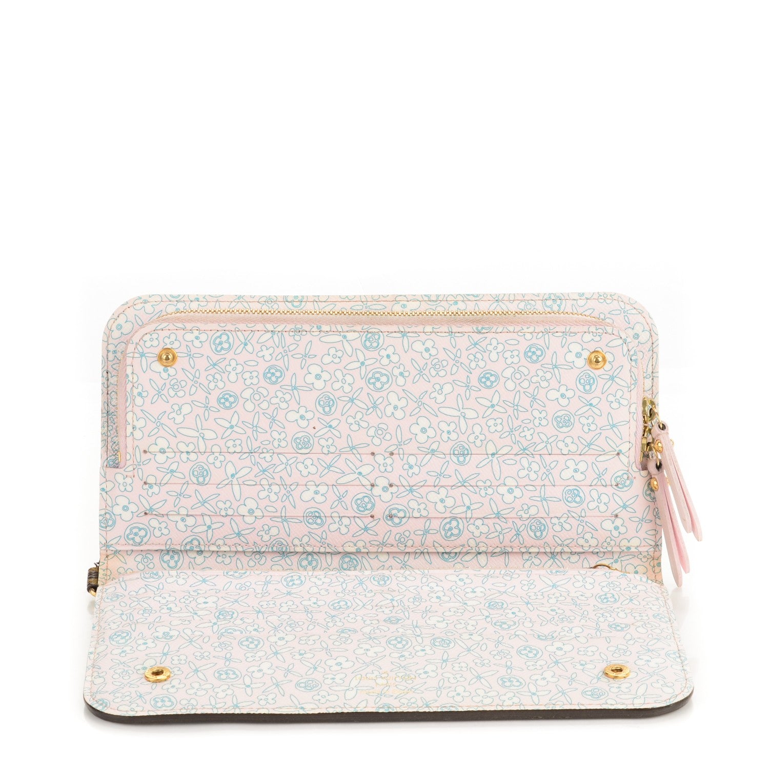 Louis Vuitton Monogram Fleuri Insolite Wallet Rose 5 of 7