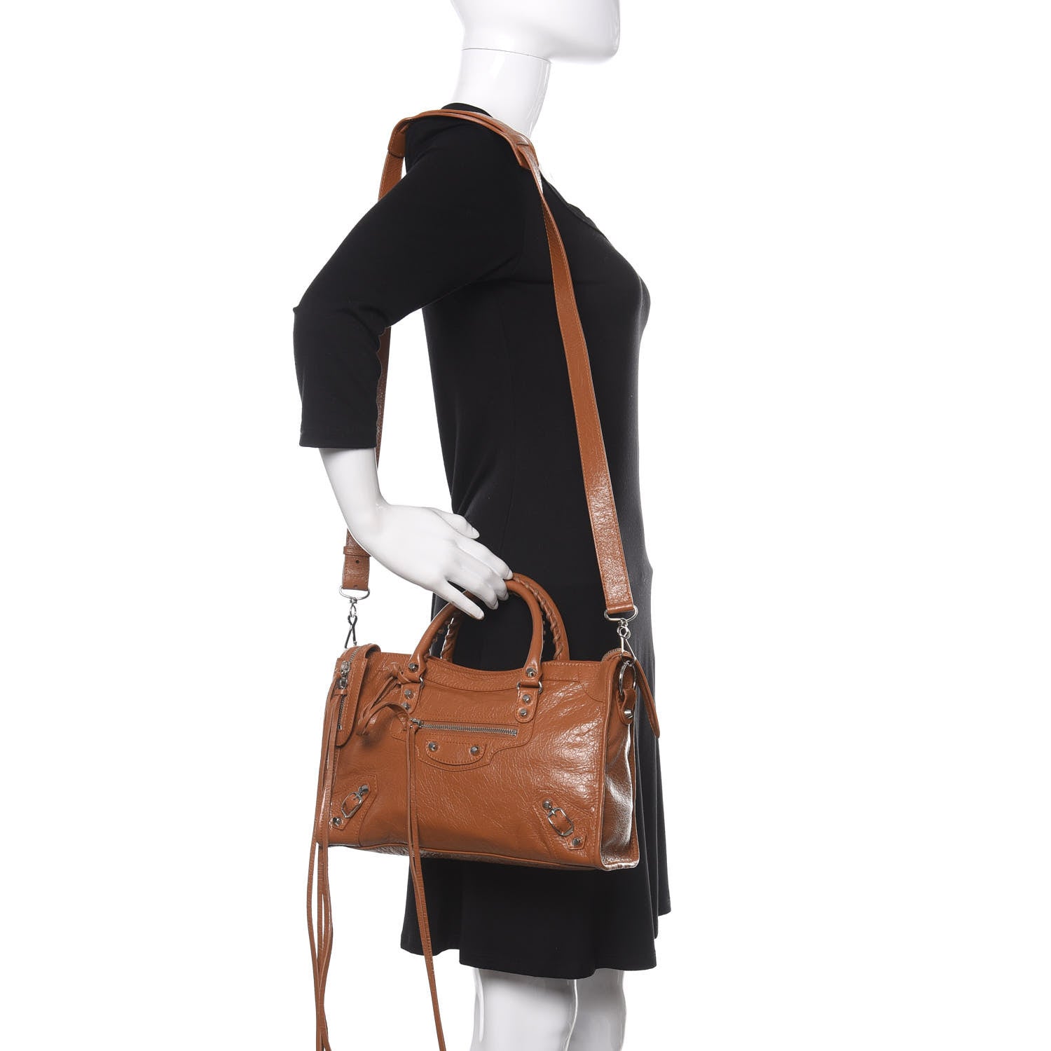 Balenciaga Agneau Classic Silver Hardware S City Camel 2 of 9