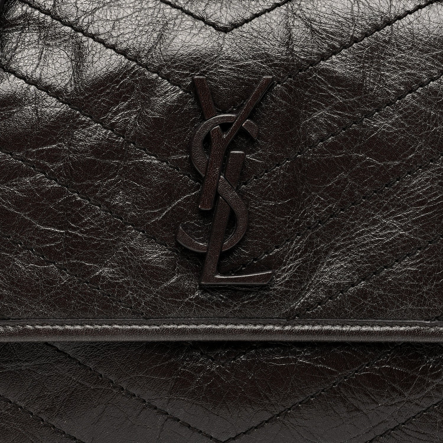 Saint Laurent Crinkled Calfskin Matelasse Monogram Medium Niki Chain Satchel Tulip 7 of 11