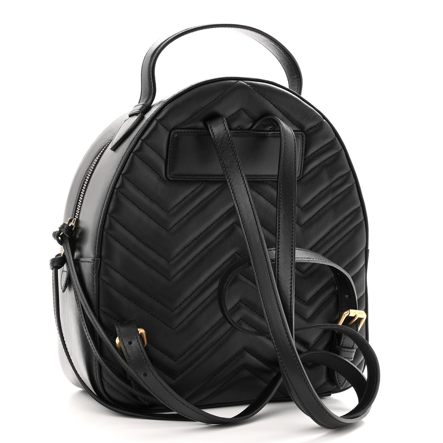 Calfskin Matelasse Animal Studs GG Marmont Dome Backpack Black