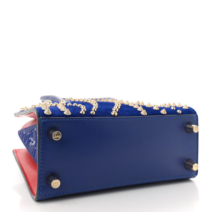 Christian Louboutin Veau Velours Studded Spikes Loubinthesky Mini Paloma Galactiqueen 4 of 9