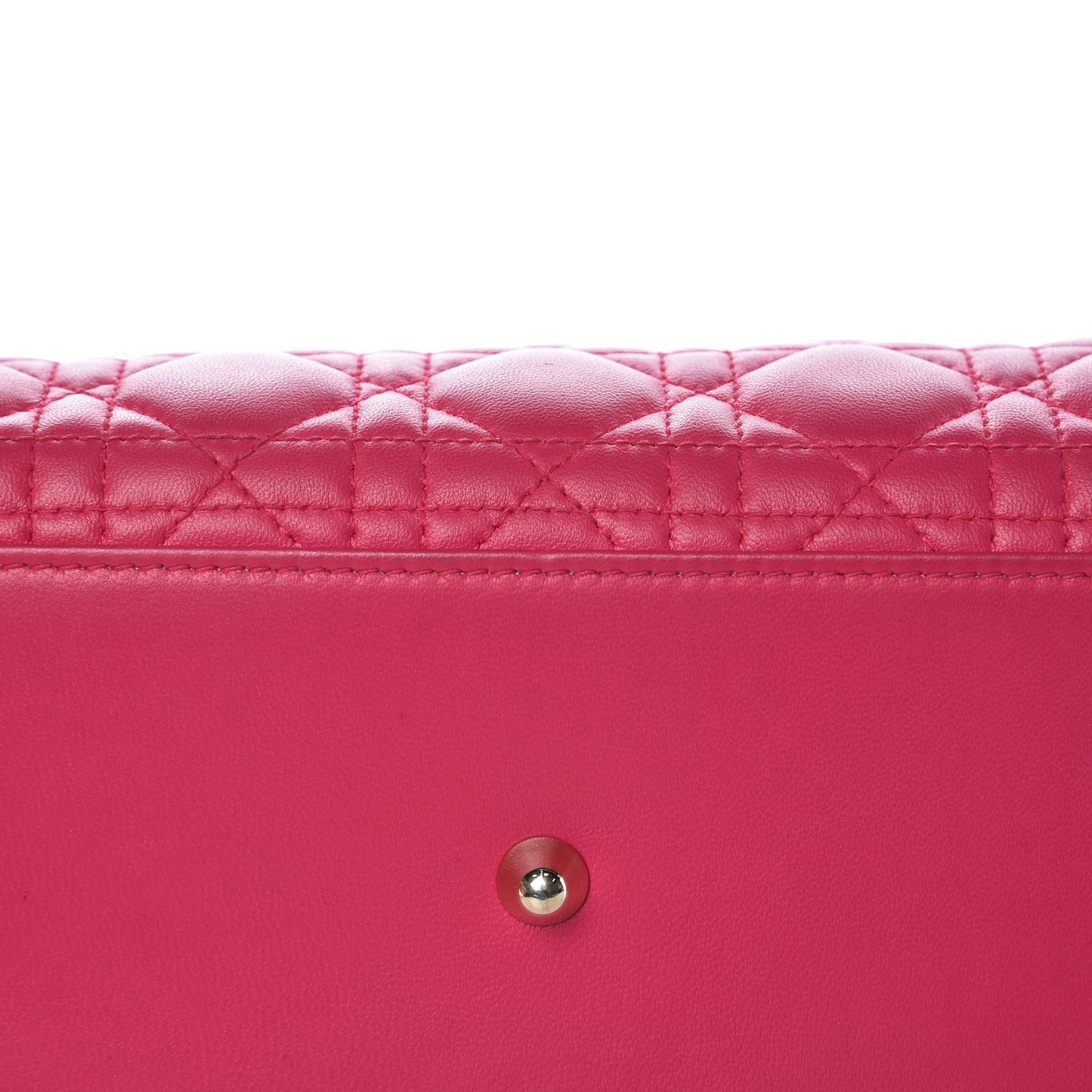 Lambskin Cannage Large Lady Dior Fuchsia