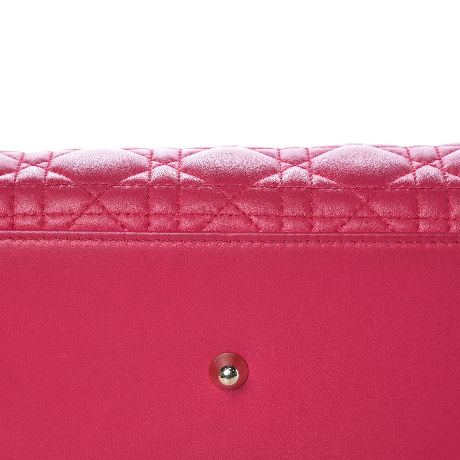 Christian Dior Lambskin Cannage Large Lady Dior Fuchsia 10 of 11