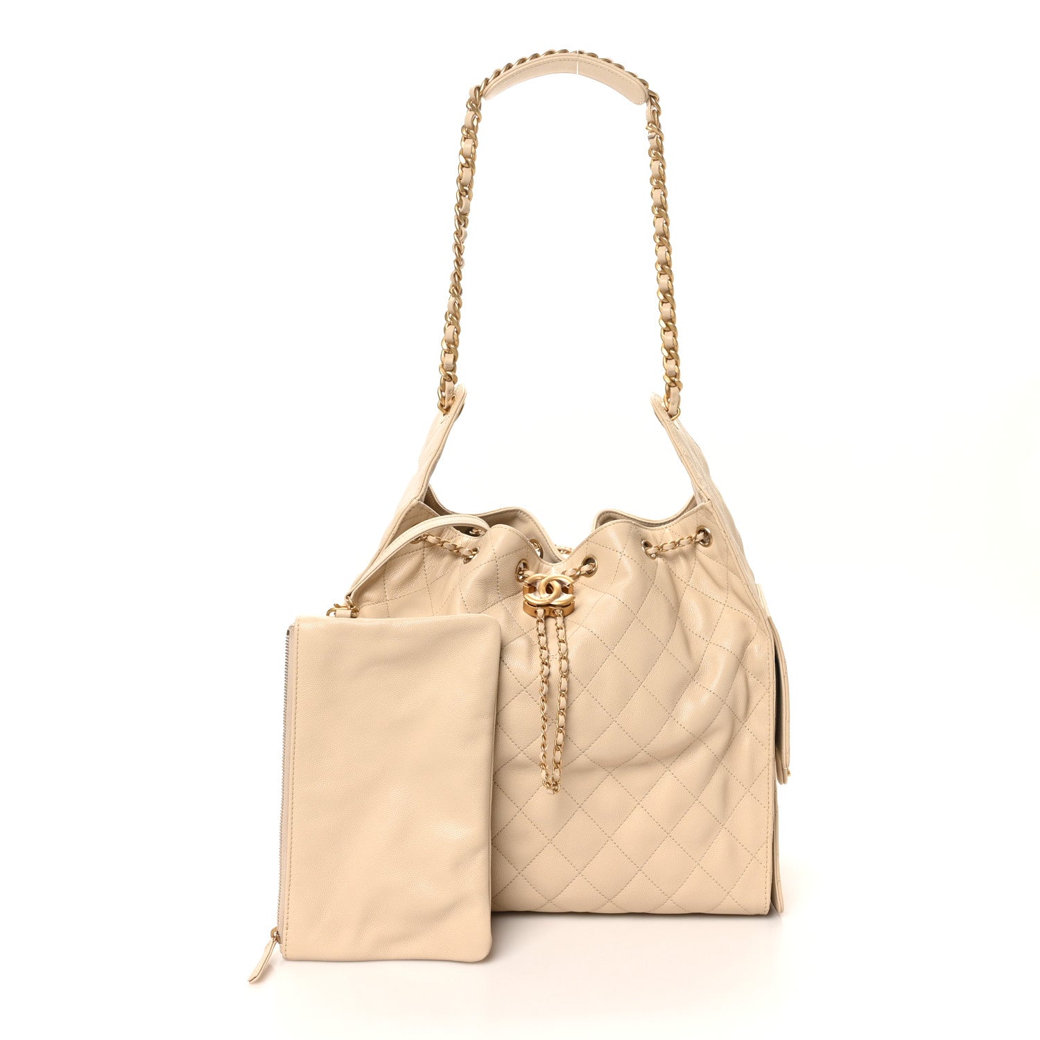 Chanel Caviar Quilted Medium Chanel 25 Handbag Beige 3 of 11