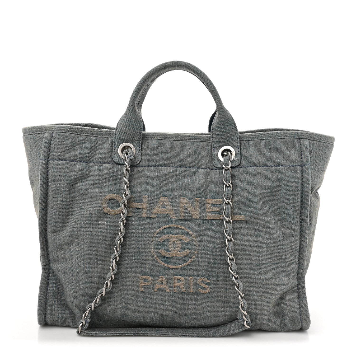 Chanel Denim Medium Deauville Tote Light Blue 1 of 11