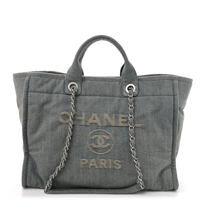 Chanel Denim Medium Deauville Tote Light Blue 1 of 11