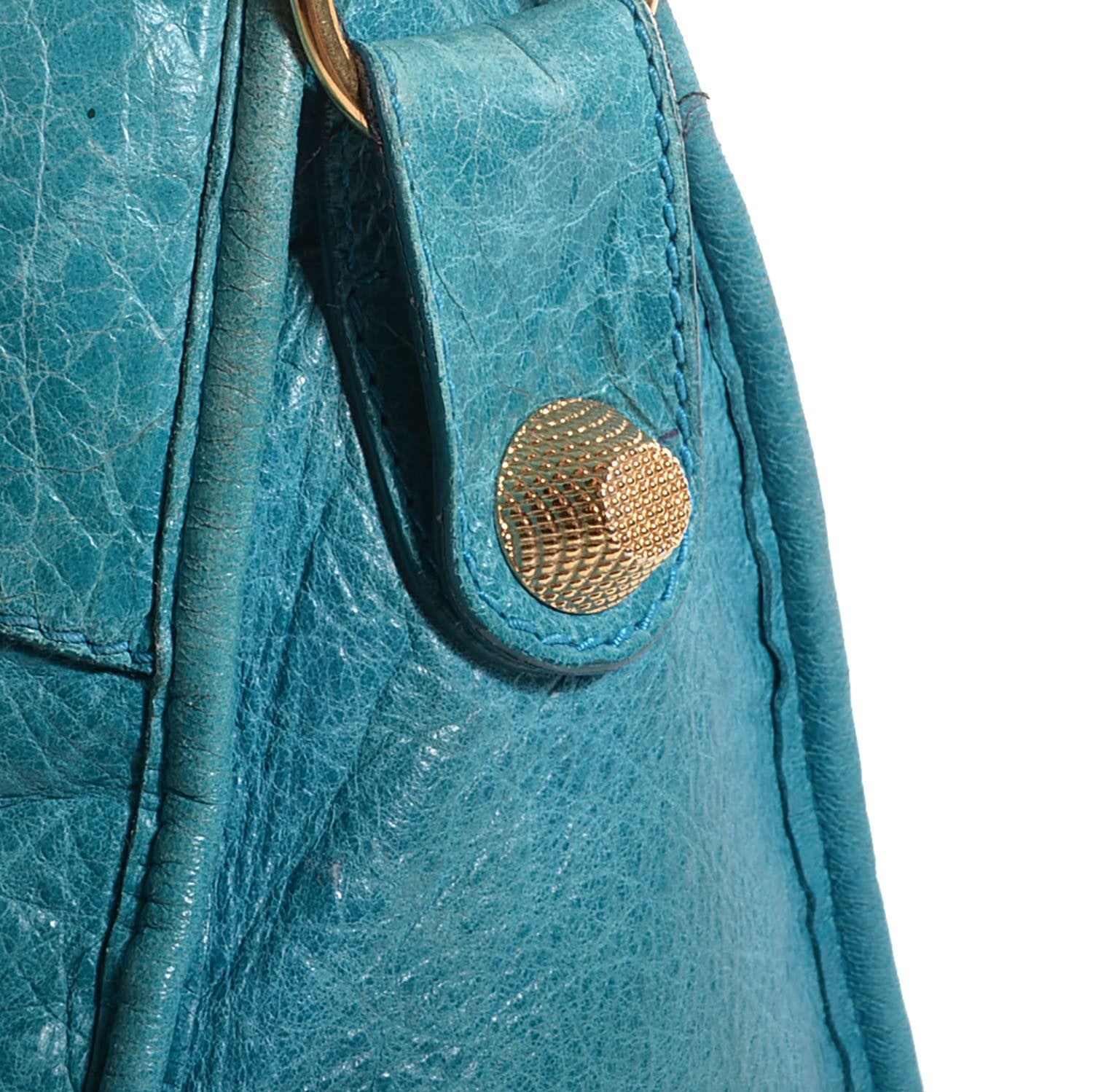 Balenciaga Agneau Giant 21 Gold Hardware City Turquoise 9 of 15