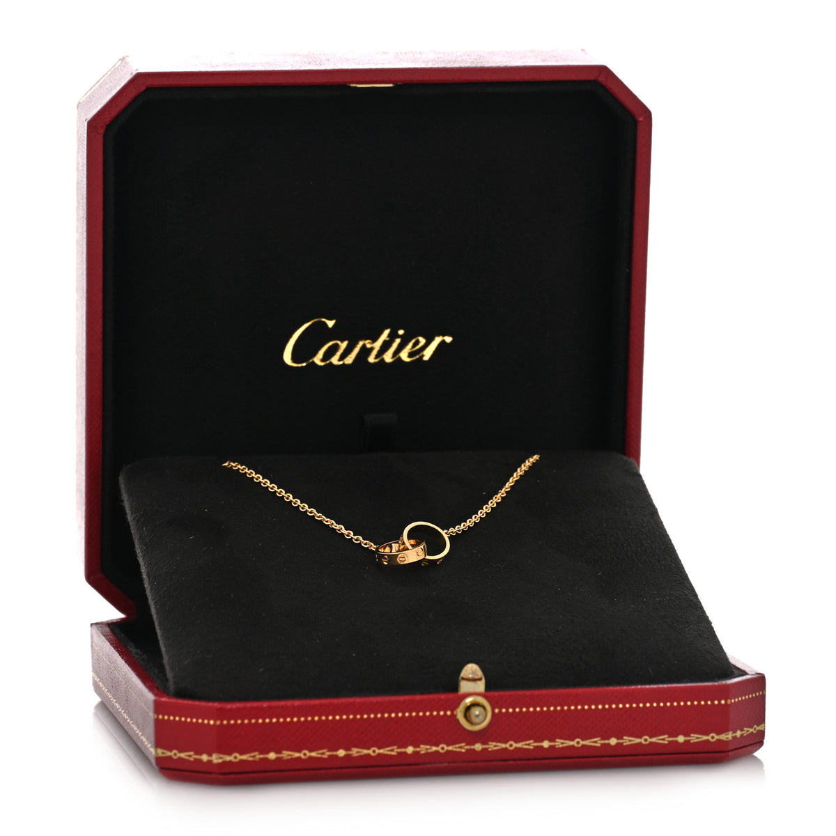 Cartier 18K Yellow Gold Interlocking LOVE Necklace 6 of 6