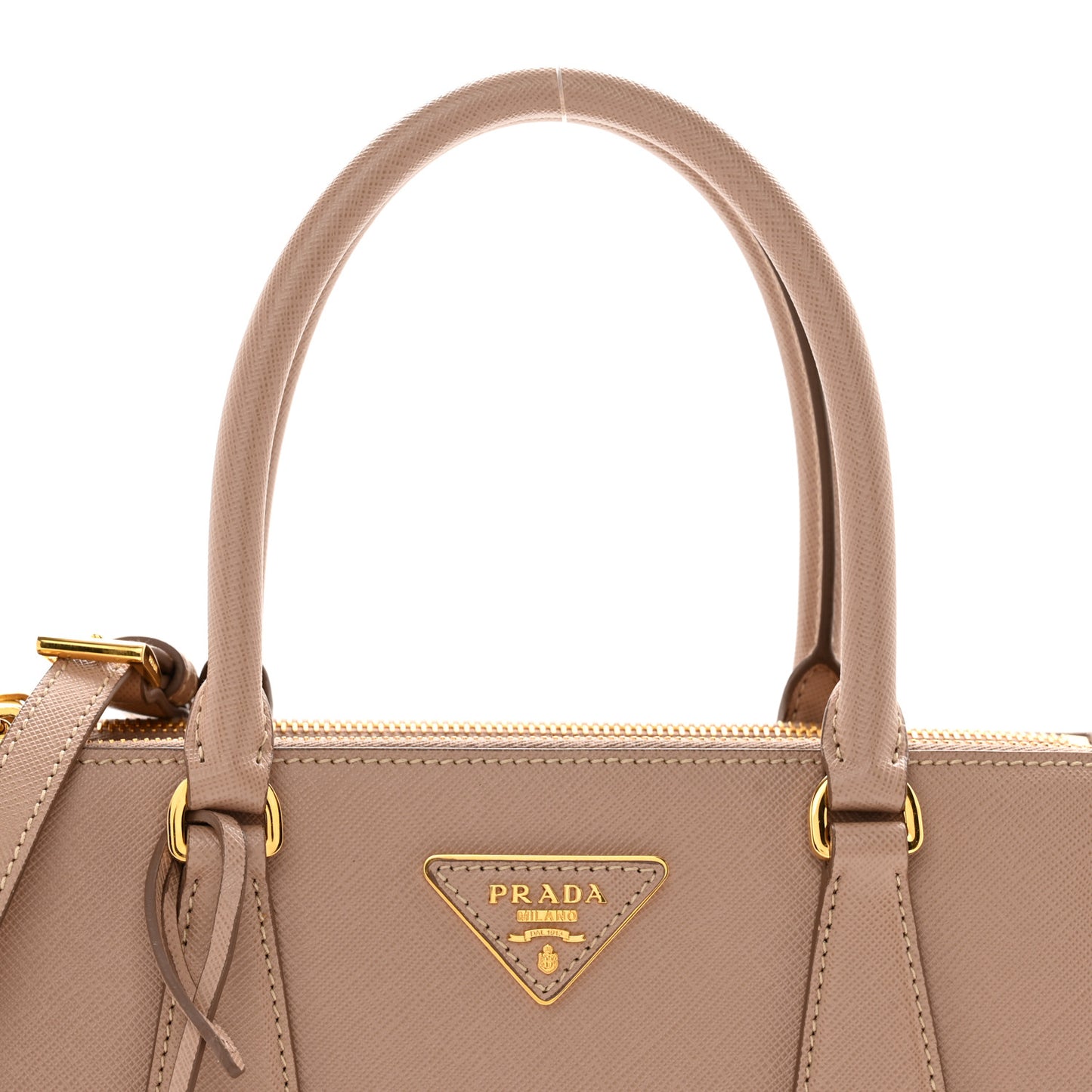 Saffiano Lux Small Galleria Double Zip Tote Cipria
