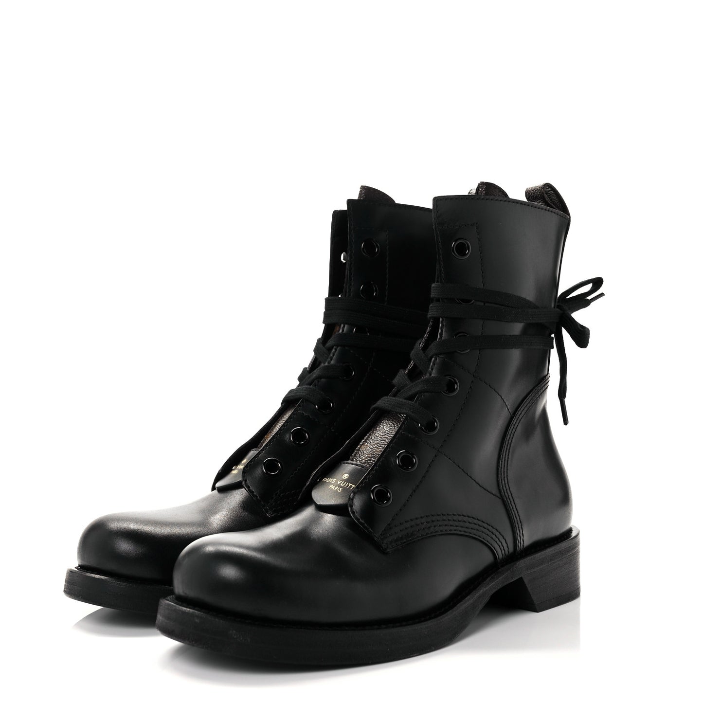 Calfskin Monogram Metropolis Flat Ranger Boots 40.5 Black