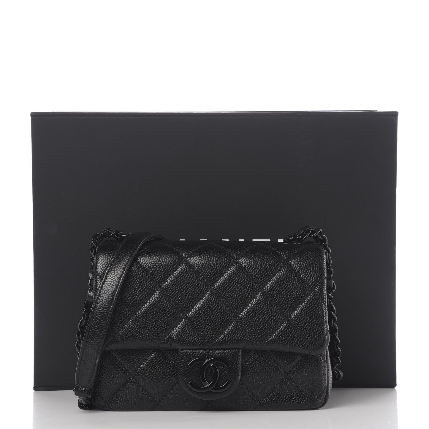 Caviar Quilted Incognito Mini Square Flap Black