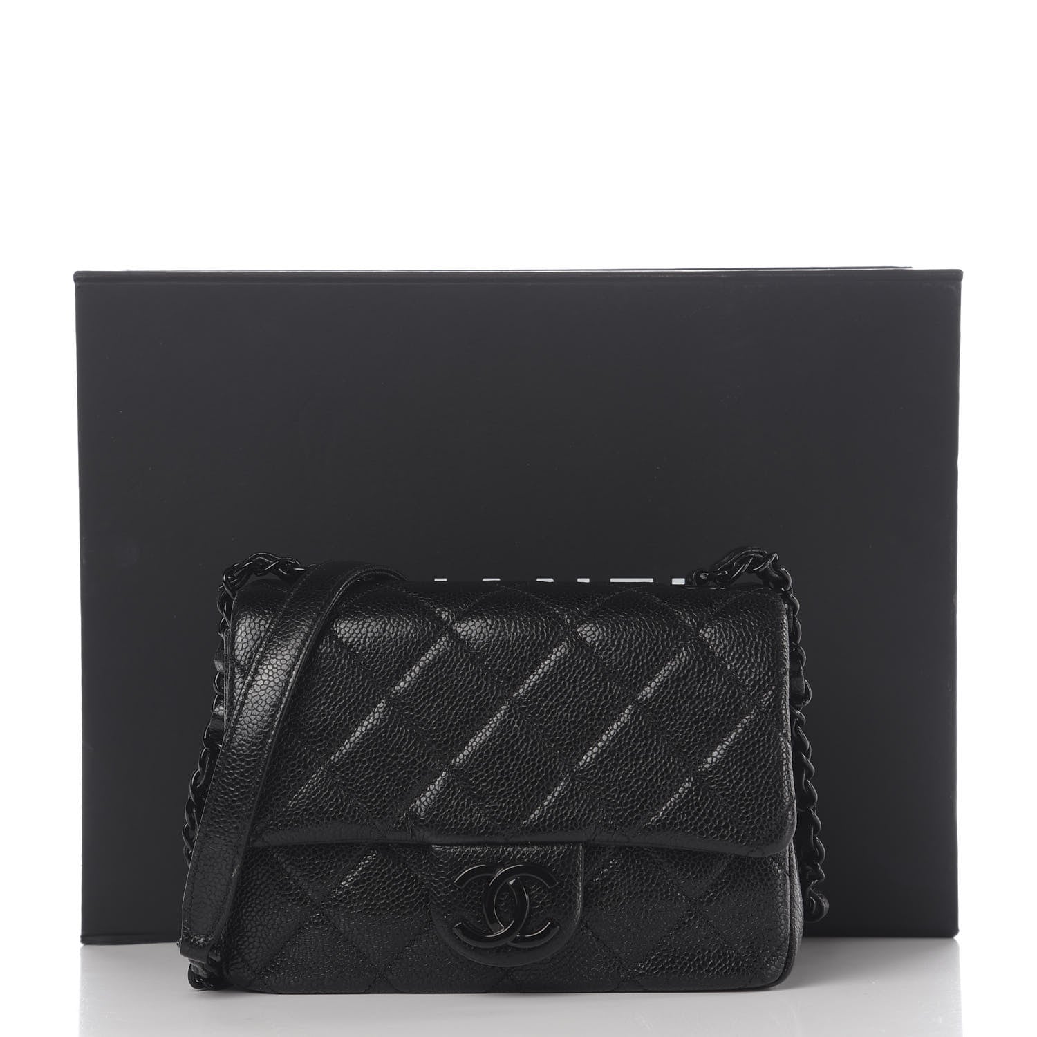 Chanel Caviar Quilted Incognito Mini Square Flap Black 11 of 11