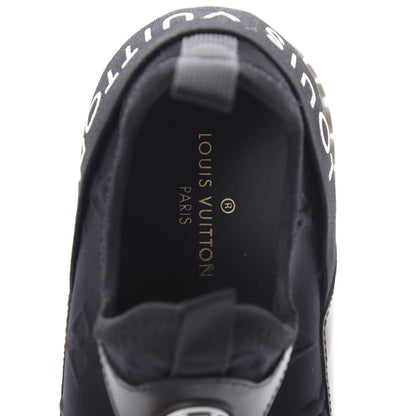 Louis Vuitton Technical Fabric Calfskin Run Away Sneakers 38 Black 6 of 9