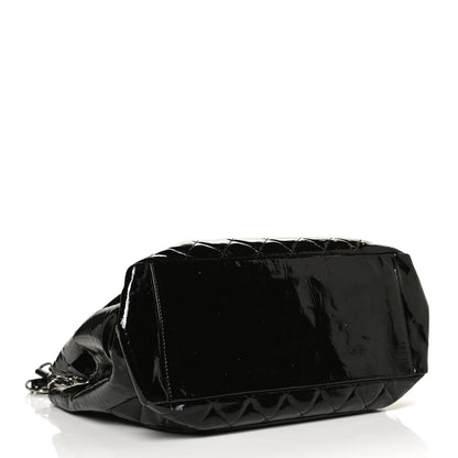 Chanel Patent Quilted Grand Shopping Tote GST Black 4 of 10