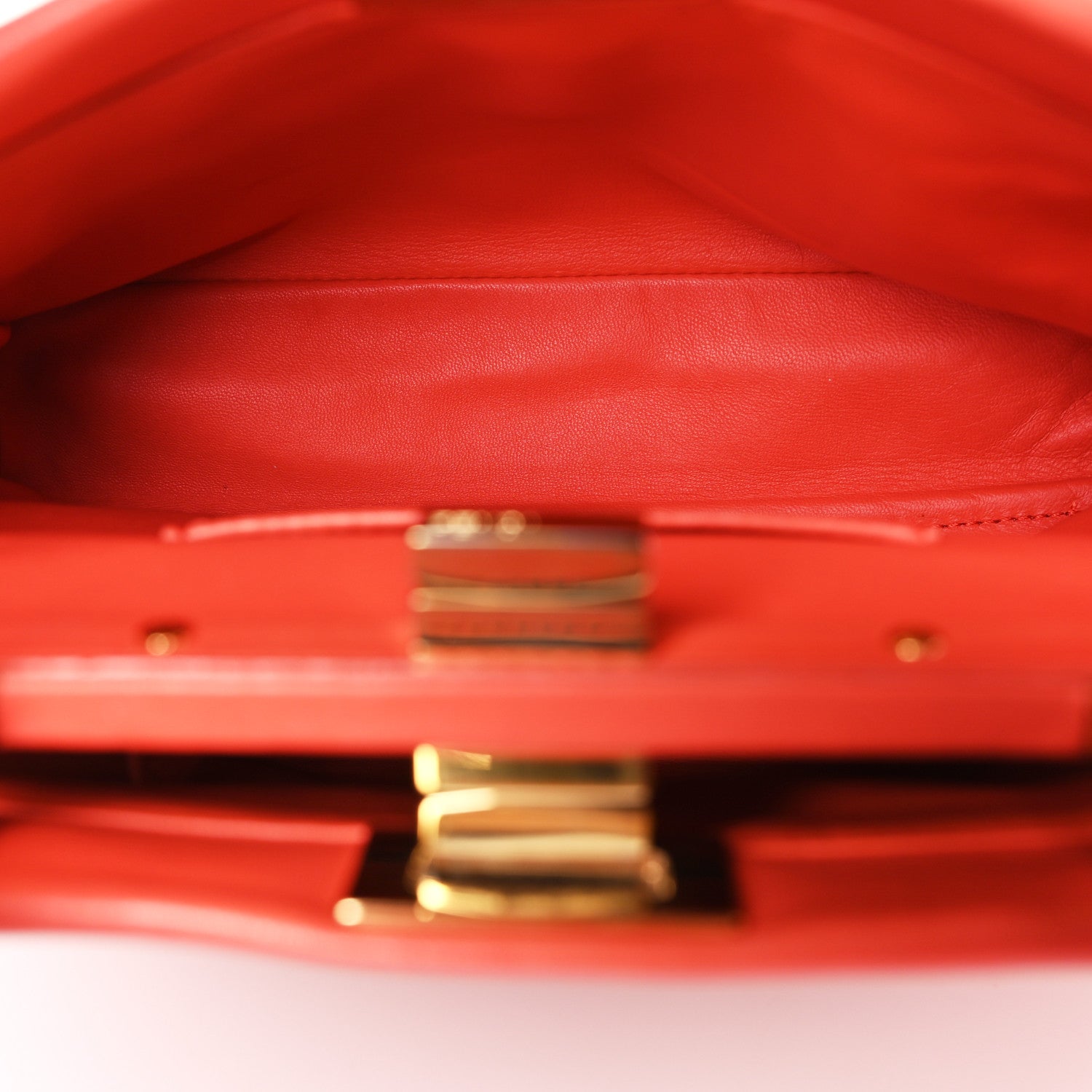 Fendi Nappa Mini Peekaboo Iconic Satchel Azalea 5 of 10
