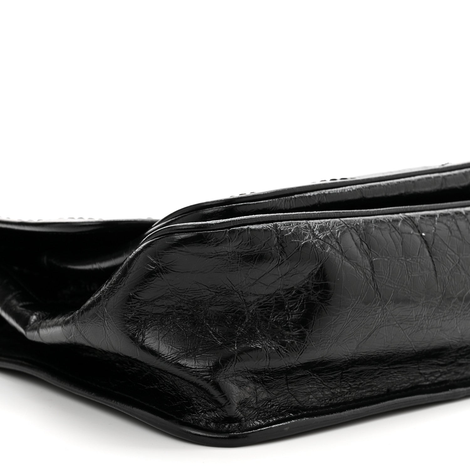 Saint Laurent Crinkled Calfskin Matelasse Monogram Medium Niki Chain Satchel Black 7 of 8