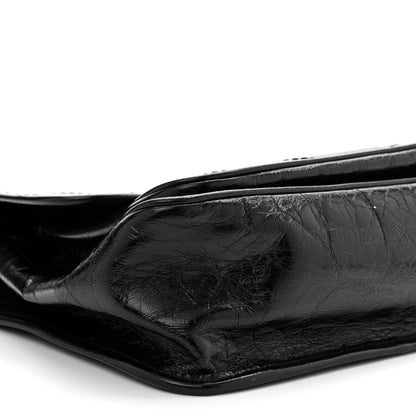 Saint Laurent Crinkled Calfskin Matelasse Monogram Medium Niki Chain Satchel Black 7 of 8