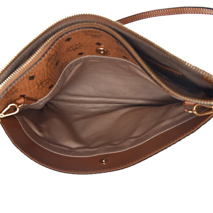 MCM Visetos Medium Crossbody Pouch Cognac 6 of 14